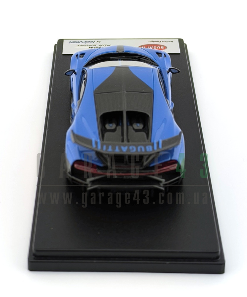 Bugatti Chiron Le Patron Bleu Clair Sport 2016 Looksmart LS1206A - Miniatures Autos Motos